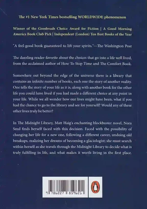 تصویر کتاب the midnight library اثر مت هیگ زبان اصلی کتابخانه نیمه شب کتاب the midnight library اثر مت هیگ - image 2